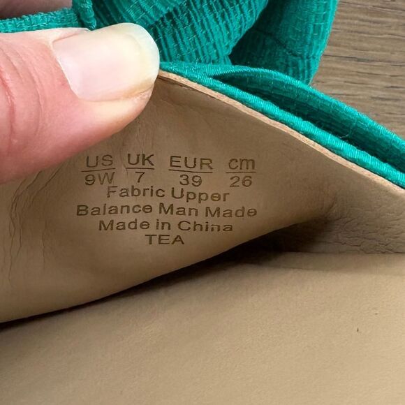 Naturalizer ‘Tea’ Tahiti Green slip on sandal with bow - Picture 7 of 9